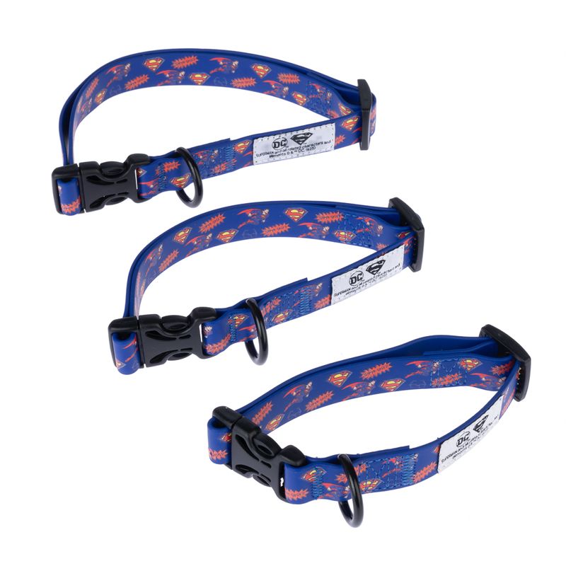 DC Superman Collar - Blue Size S: Neck Circumference 25 - 36 cm, Width 20mm