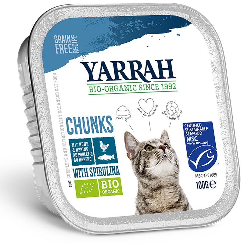 Yarrah Organic Chunks in Gravy 6 x 100g Fish with Organic Spirulina