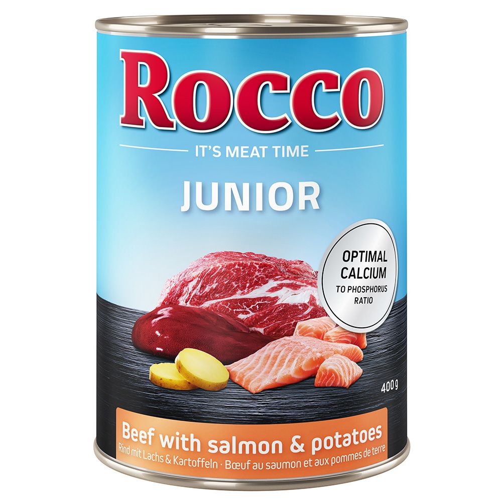 Rocco Junior 6 x 400g Turkey with Veal Hearts & Rice
