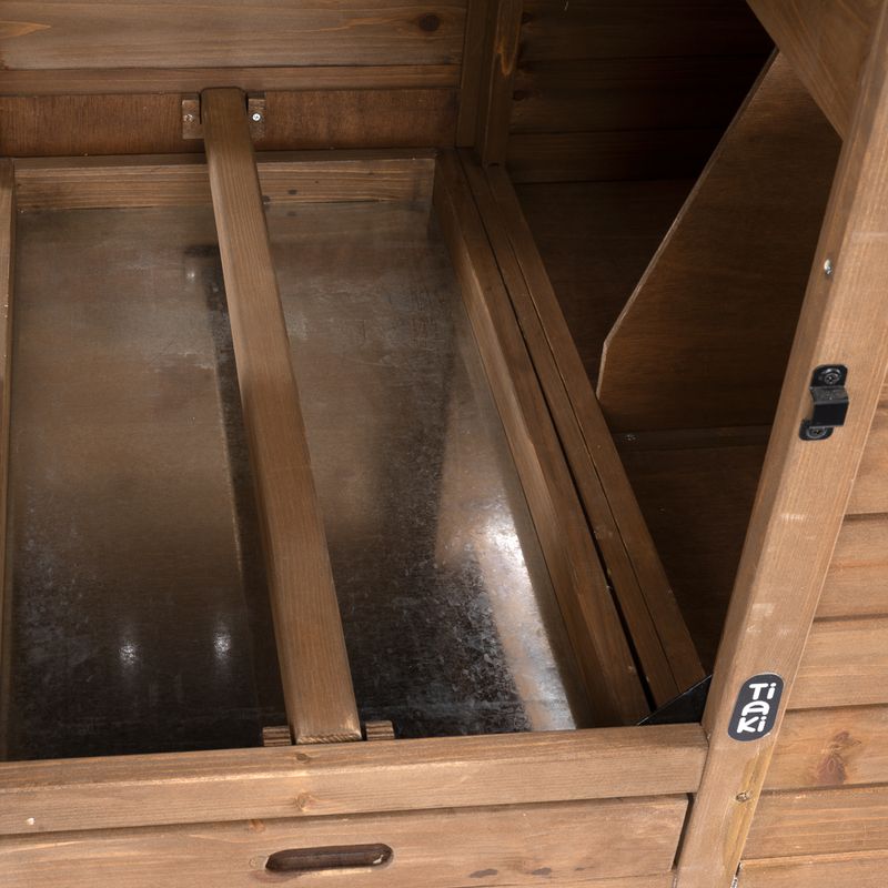 TIAKI Ranch Wooden Chicken Coop (Optionally Expandable) Attached Enclosure: 116 x 78 x 89.8 cm (L x W x H)