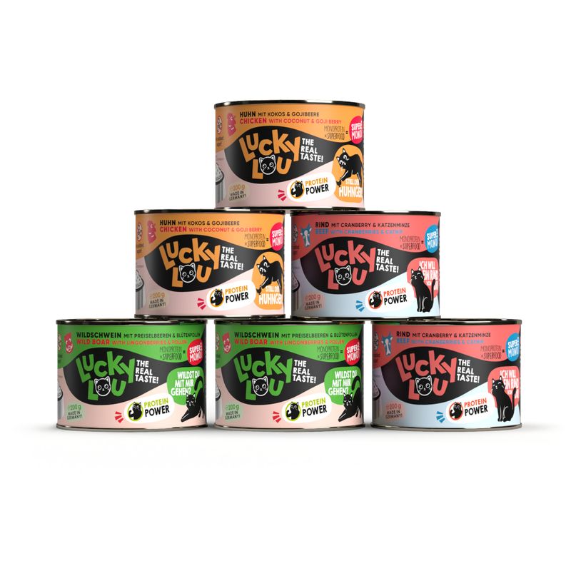 Lucky Lou SuperMono² 6 x 200 g Mix (6 varieties)