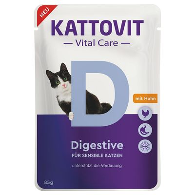 Kattovit Vital Care Digestive Pouches with Chicken 6 x 85 g
