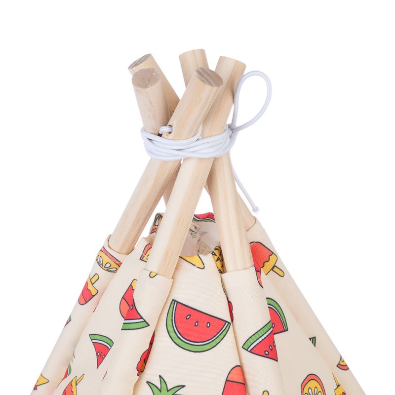 TIAKI Tropical Teepee Pet Den approx. diameter 65 x (H) 75 cm