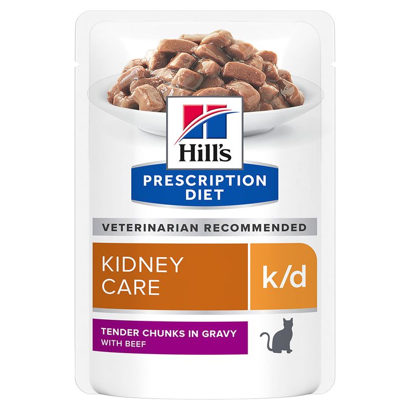 Hill's Prescription Diet Feline k/d Kidney Care 12 x 85g Chicken Pouches