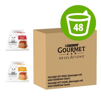 Gourmet Revelations Mousse Saver Pack 48 x 57g Chicken & Beef