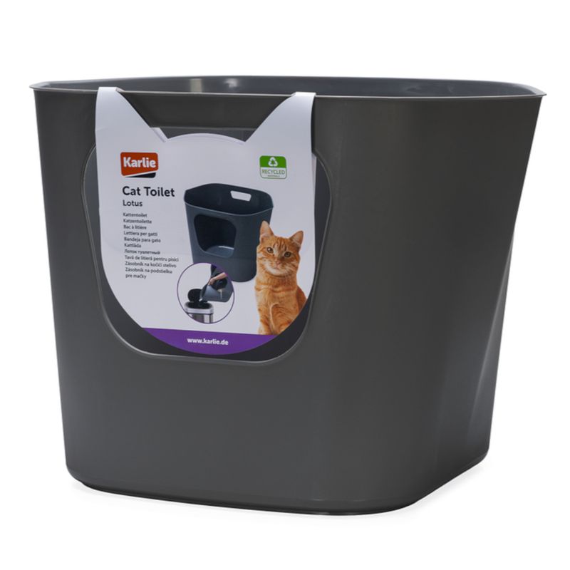 Karlie Cat Litter Tray Lotus Eco Grey