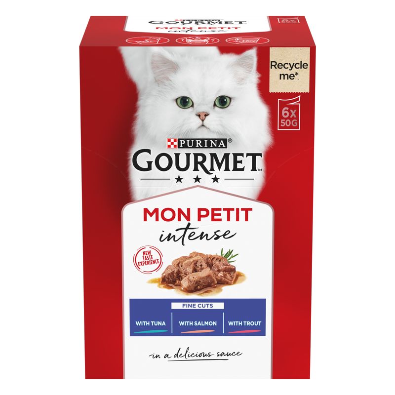 Gourmet Mon Petit 6 x 50g Tuna, Salmon, Trout