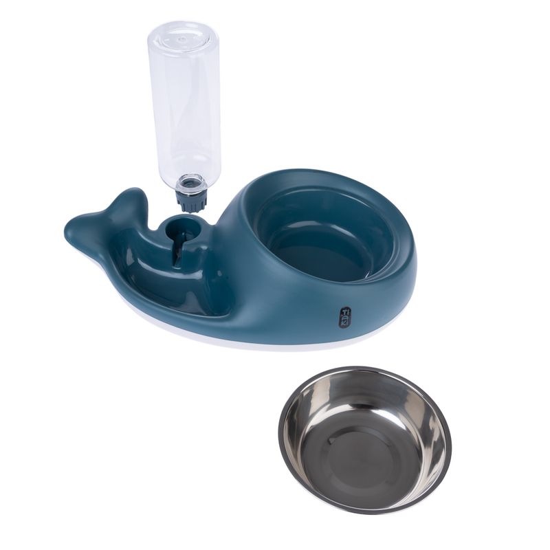 TIAKI Small Whale Food and Water Dispenser 350ml Food & 500ml Water