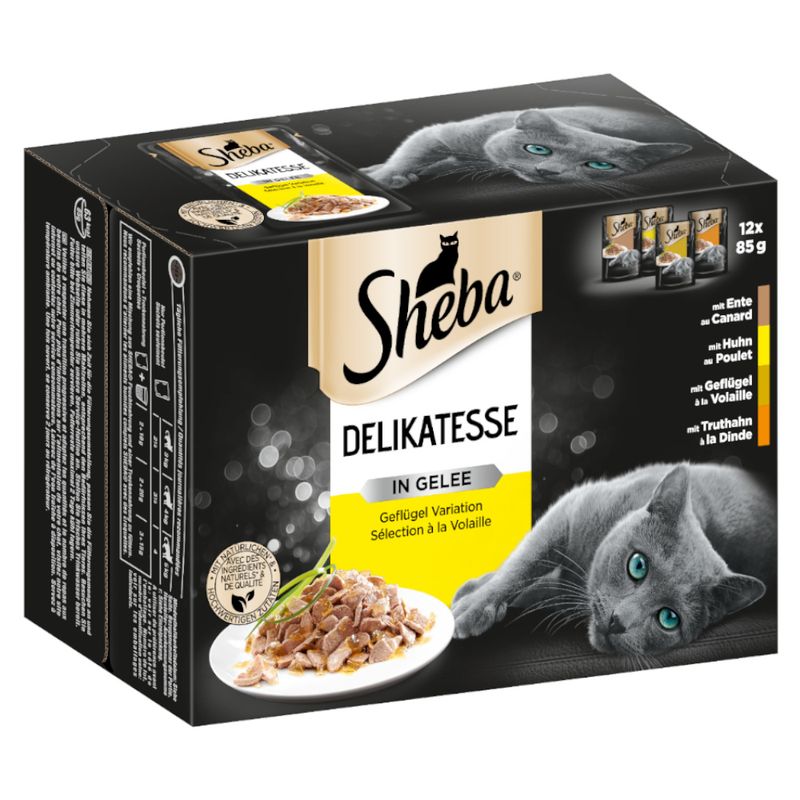 Sheba Pouches Select Slices in Gravy 48 x 85g Succulent Collection in Gravy