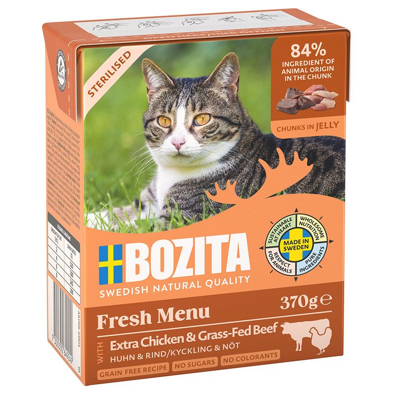 Bozita Tetra Chunks in Jelly 6 x 370g Minced Beef