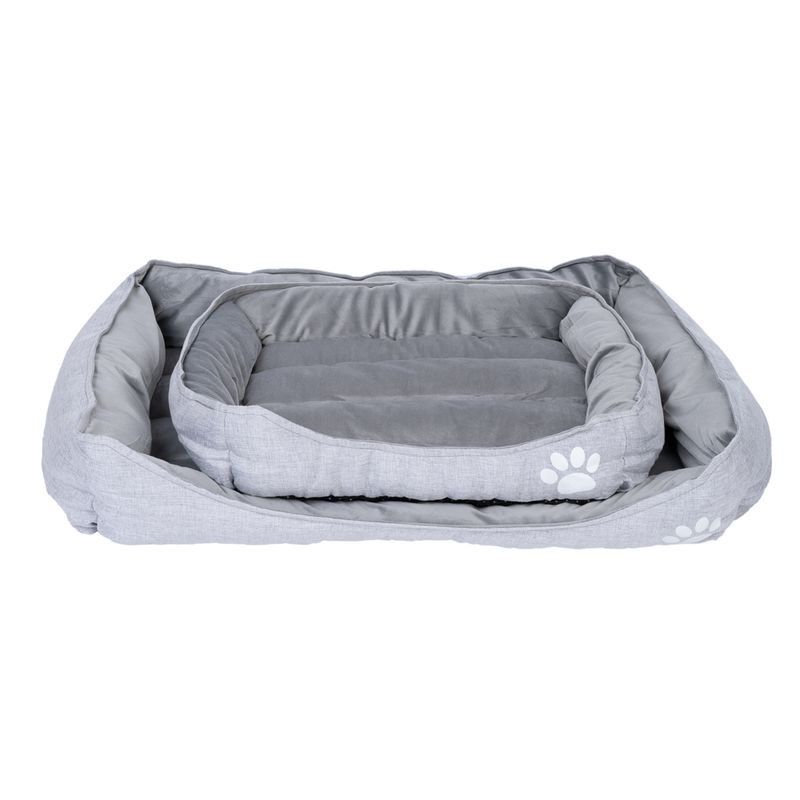 TIAKI Basic Cuddle Bed - Grey Size S: 50 x 45 x 12 cm (L x W x H)