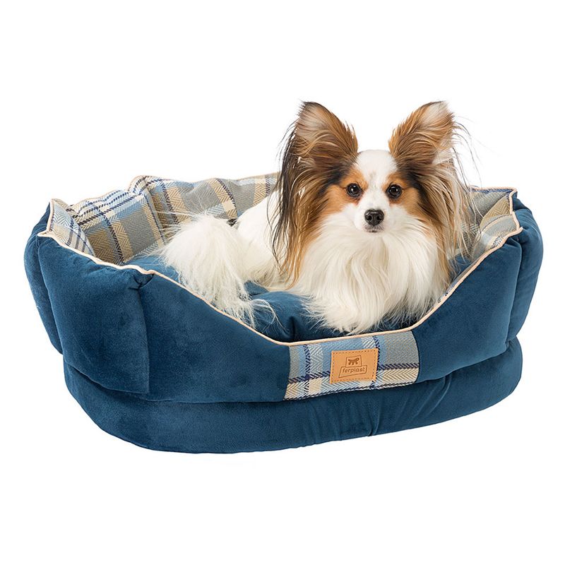 Ferplast cuddly bed Charles, blue Size 60: L 56 x W x H 42 x 20 cm