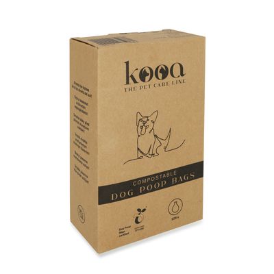 kooa Biodegradable Dog Poop Bags 6 Rolls (15 bags per roll)