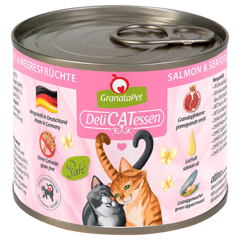 GranataPet DeliCatessen 24 x 200 g economy pack Salmon & turkey