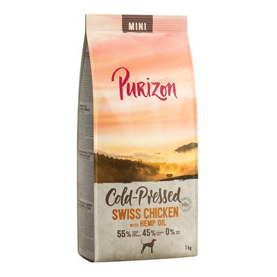 Purizon Cold-Pressed Mini Swiss Chicken with Hemp Oil 1kg