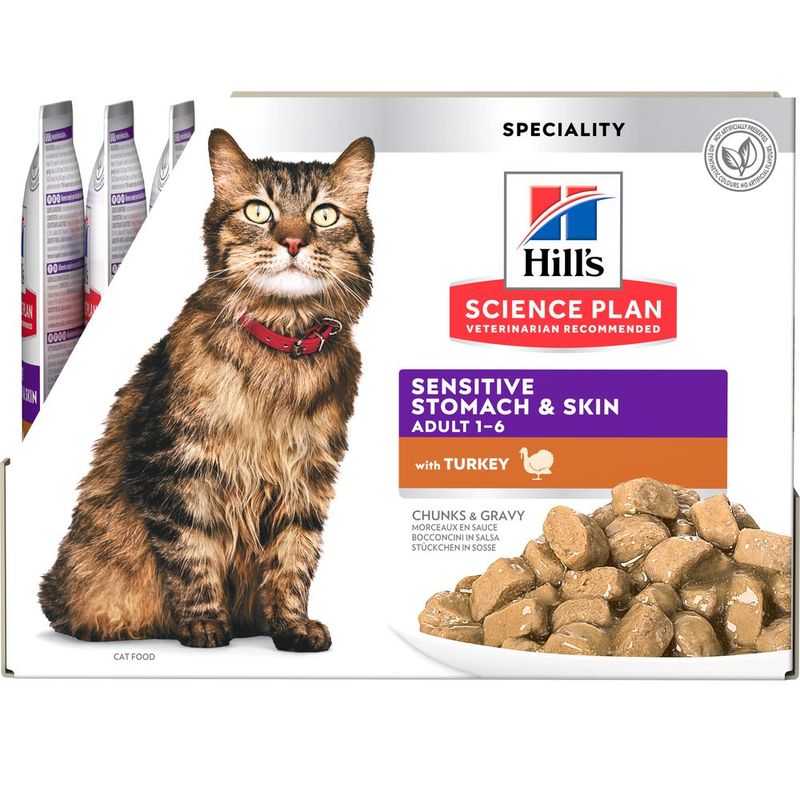 Hill's Science Plan Adult Sensitive Stomach & Skin Turkey (12 x 85g)