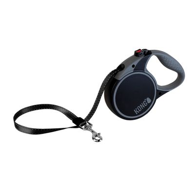 KONG Terrain Retractable Leash Black Size M: up to 30kg, leash length approx. 5m