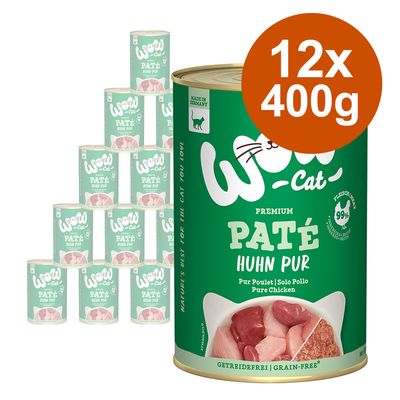 WOW Cat Adult Paté Saver Pack 12 x 400g Chicken & Salmon