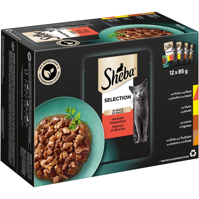 Sheba Pouches Select Slices in Gravy Saver Pack 96 x 85g Succulent Collection in Gravy