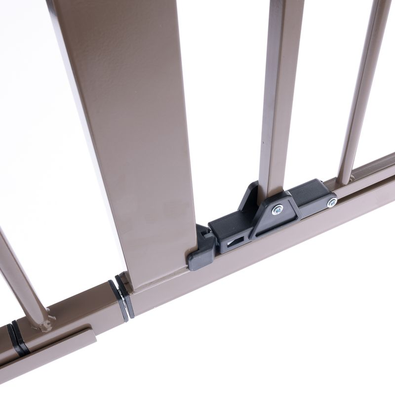 TIAKI Brown Dog Gate with Side Panel 78 x 77 - 103cm (H x W)