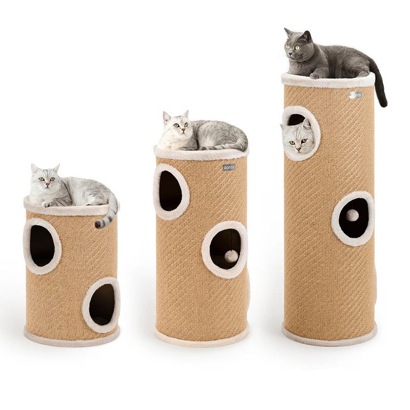 Lionto Scratching Barrel with Jute - Beige 50 x 36 x 36cm (H x L x W)