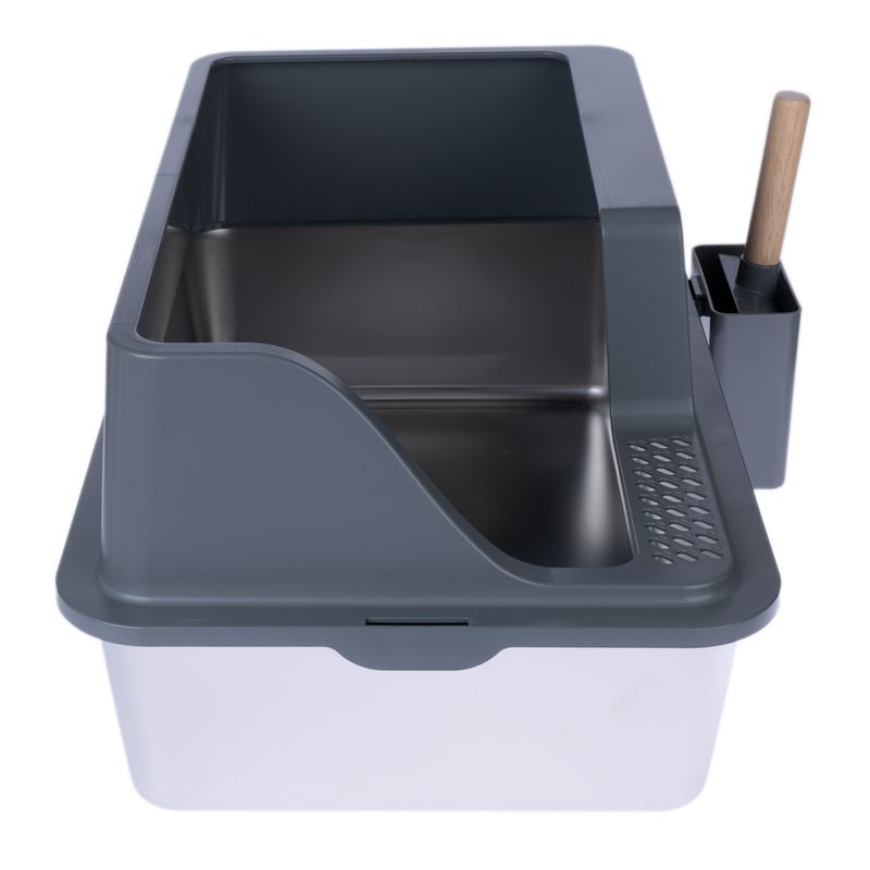 kooa Stainless Steel Litter Box Grey