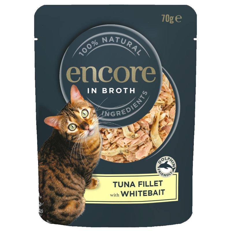 Encore Cat Broth Pouch 16 x 70g Chicken with Brown Rice