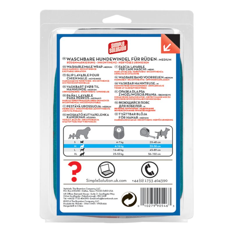 Simple Solution Washable Dog Nappy - Male Size S, 1 Piece