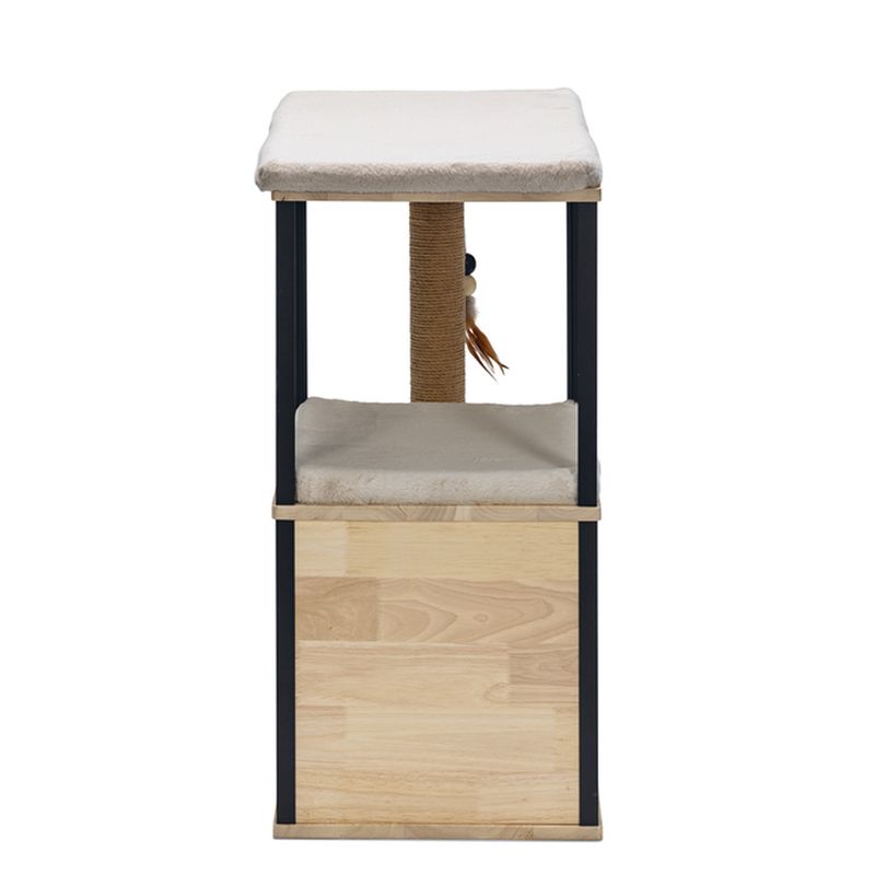 Designed by Lotte Nala Wooden Scratching Post Natural