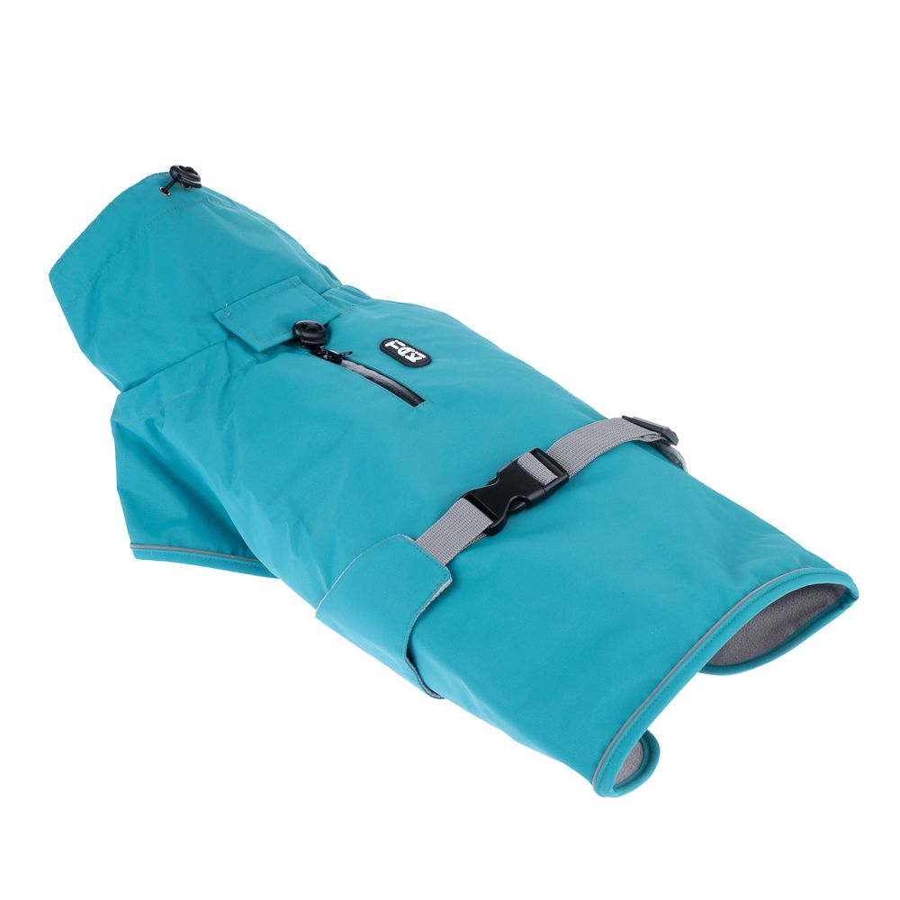 TIAKI Dog Raincoat - Teal approx. 30cm (Back Length)