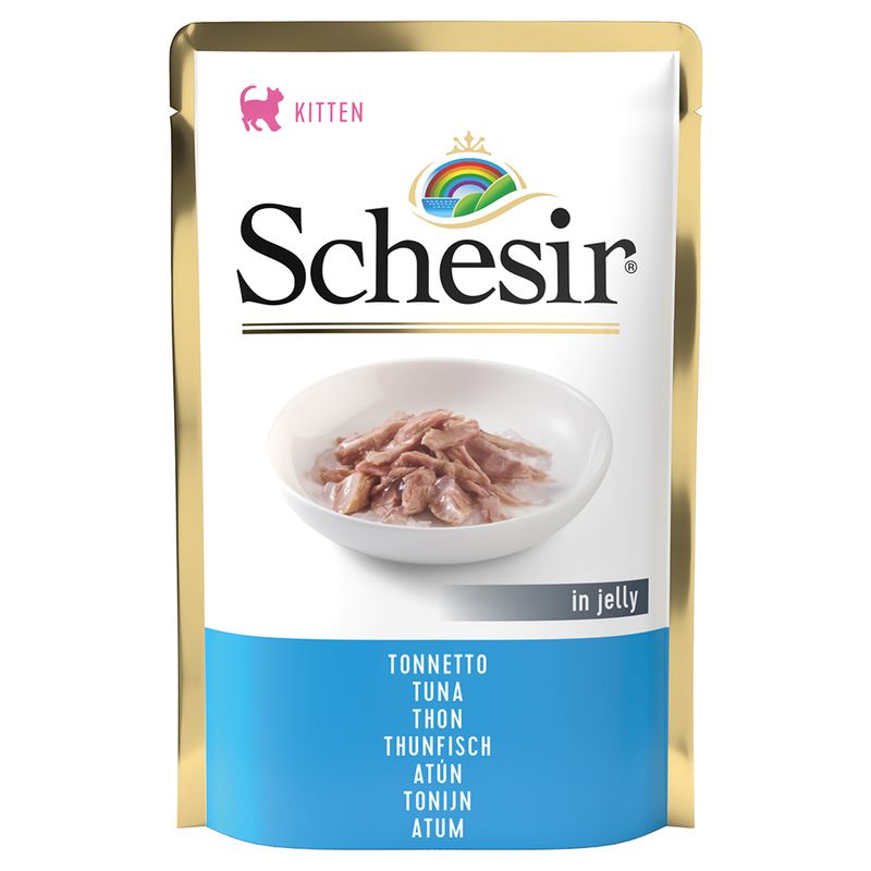 Schesir Kitten Jelly Pouches 6 x 85g Chicken Fillet