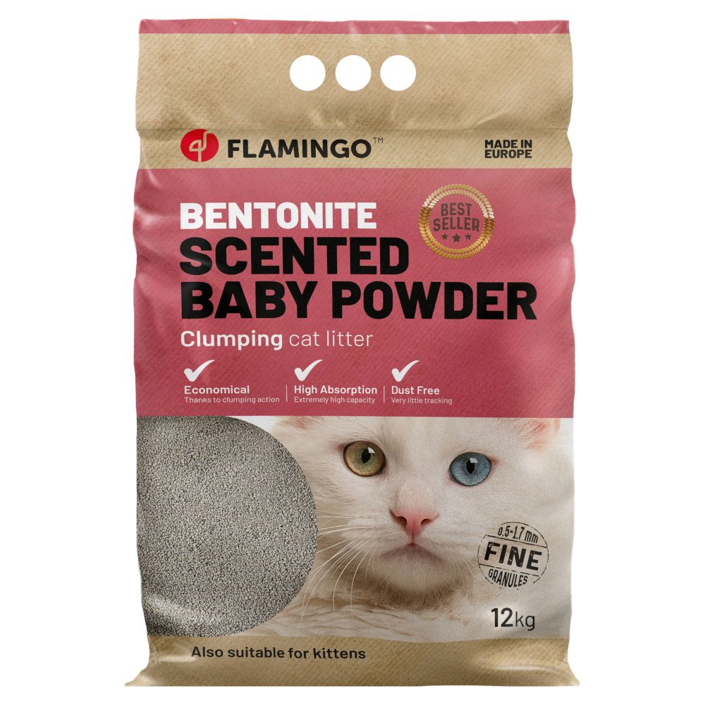 Flamingo Cat Litter Baby Powder 12kg