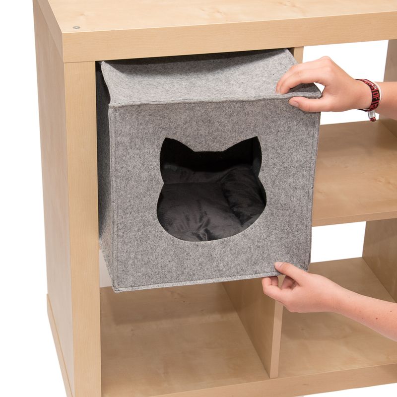 Felt Cat Den for Shelves 33 x 33 x 33 cm (L x W x H)