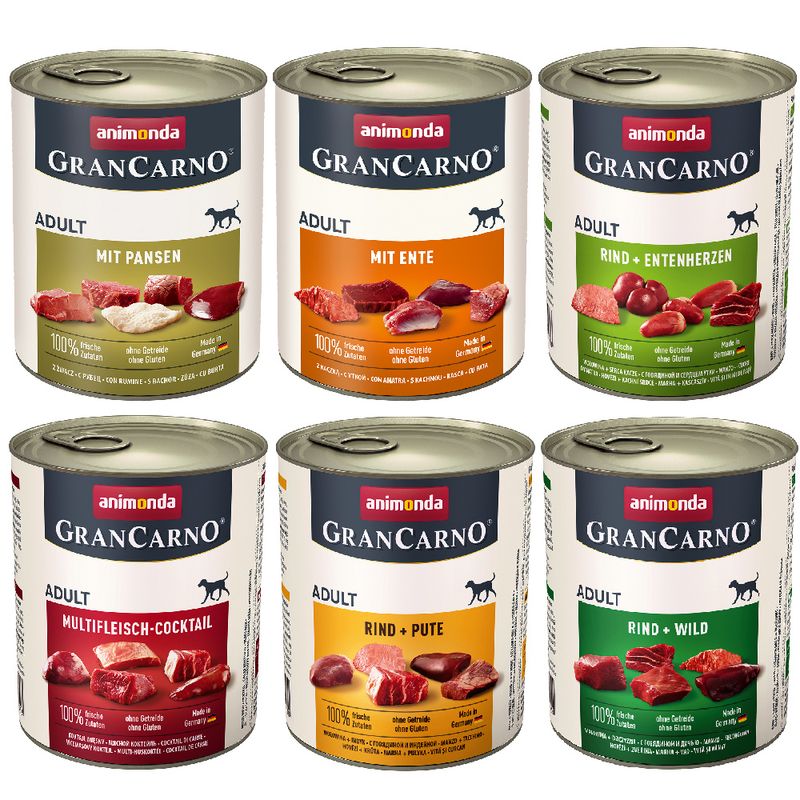 animonda GranCarno Original Adult 6 x 800 g Mix package 3 (3 varieties)