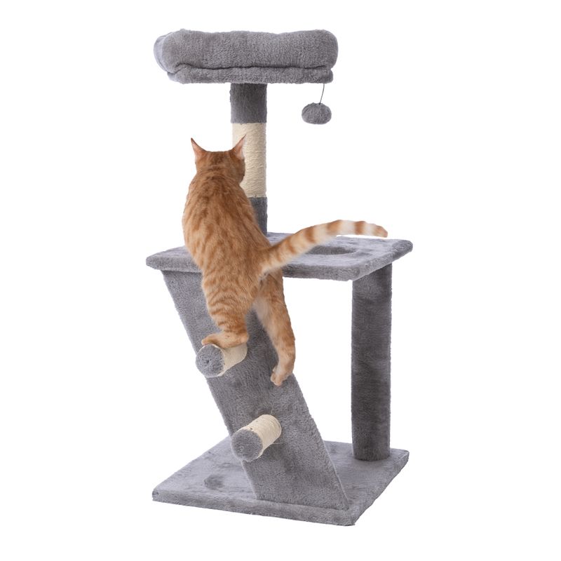 zooplus Basics Scratching Tree - Small Grey