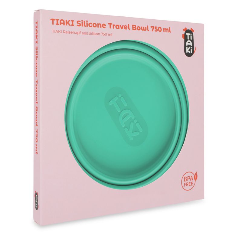 TIAKI Turquoise Silicone Travel Bowl 500ml