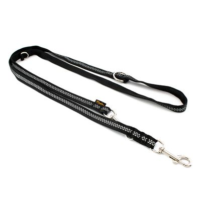Home Adjustable lead with reflectors, black 300 cm long, 19 mm wide