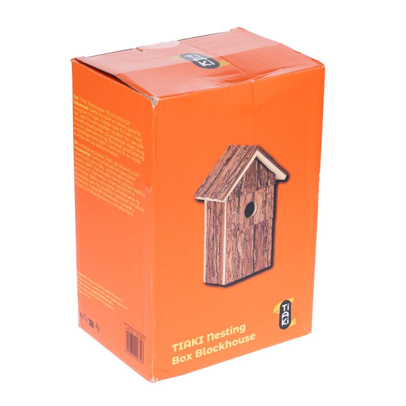 TIAKI log cabin nesting box L 17 x W 12.5 x H 26 cm