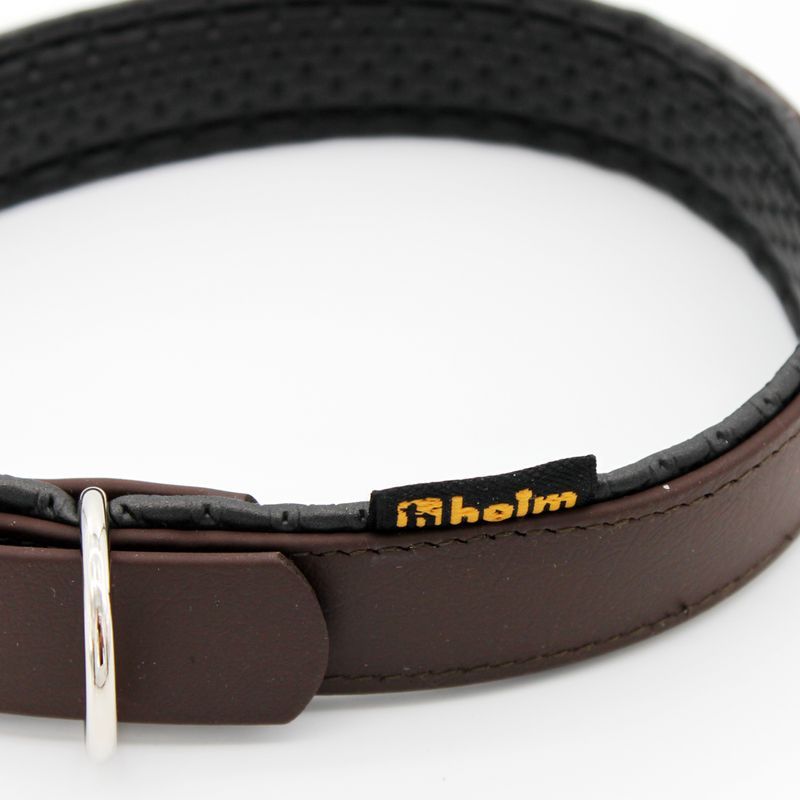 Heim Biothane® Collar with Soft Lining - Brown 32 - 39cm neck circumference, 19mm wide