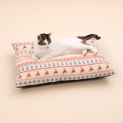 TIAKI Cuddly Cushion with Nordic Winter Pattern approx. 72 x 52 x 12 cm (L x W x H)