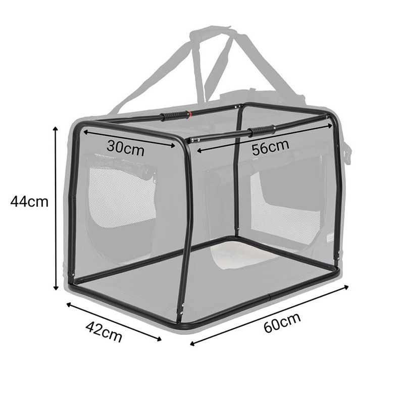 Lionto Dog Transport Box Made of Textile - Black 34 x 50 x 36cm (W x L x H)