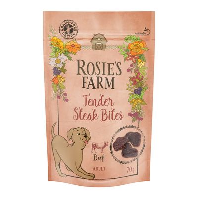 Rosie's Farm Adult Tender Steak Bites - Beef 70g