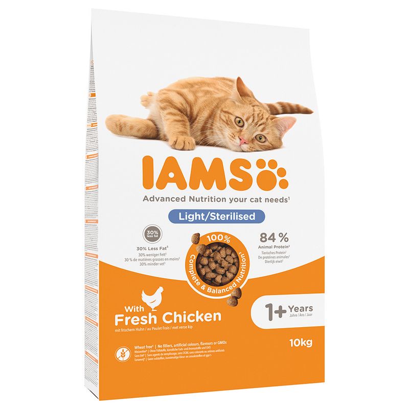 IAMS Advanced Nutrition Light/Sterilised Cat with Chicken 3kg
