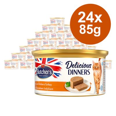 Butcher's Delicious Dinners 24 x 85g Chicken & Turkey