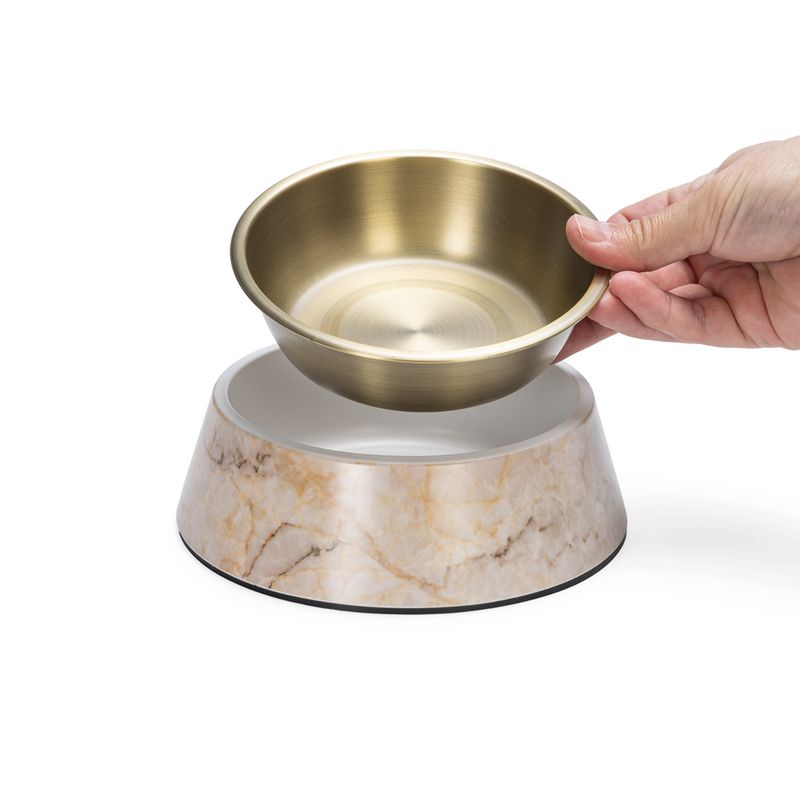 Designed by Lotte Marble Melamine Feeding Bowl - Beige 700ml, diameter 22cm