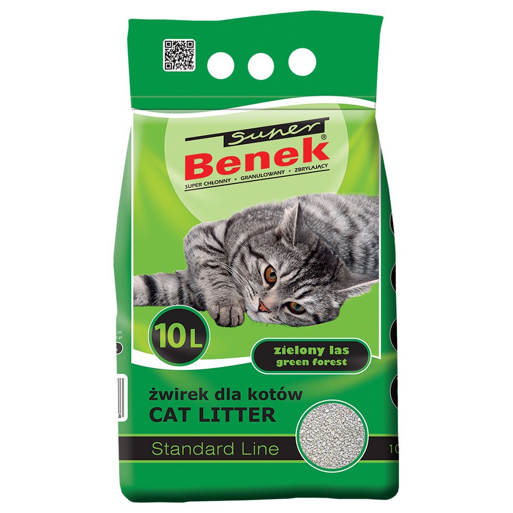 Super Benek Green Forest Cat Litter 25l (approx. 20kg)