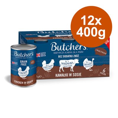 Butcher's Original Grain-Free Saver Pack 12 x 400g Mixed Pack (3 Varieties)