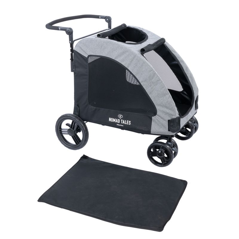 Nomad Tales Spirit Pet Stroller - Stone 95 x 82 x 120 cm (L x W x H), up to 40kg capacity