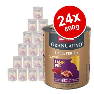 animonda GranCarno Adult Single Protein Supreme Saver Pack 24 x 800g Pure Lamb