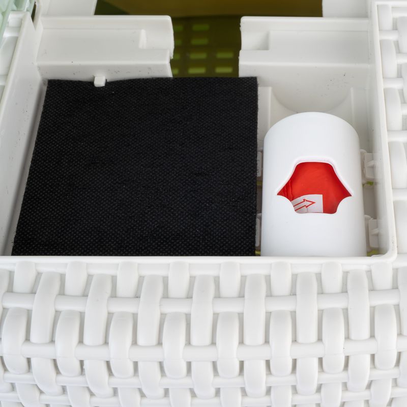 kooa Hooded Litter Draw with Litter Drawer White / Mint